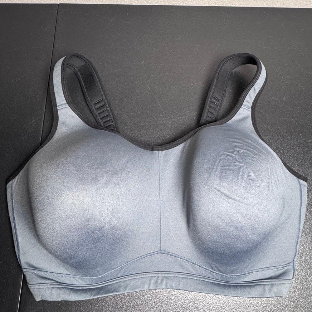 LIVI Women Gray High-Impact Underwire Sports Bra 42H Molded Cups Convertible